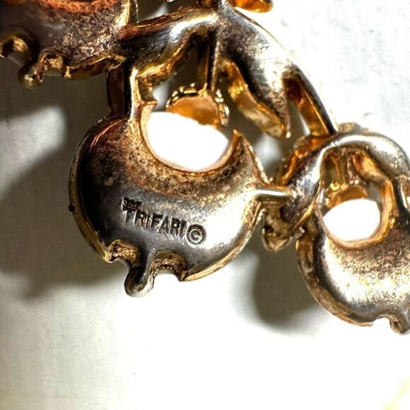 Tirfari  vintage Alfred Philipe white and gold tone necklace - Picture 5 of 13